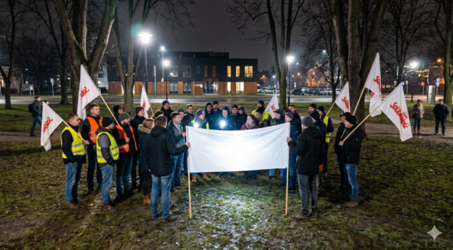 Protest „Solidarności” w Spale. „Nie odpuścimy!”
